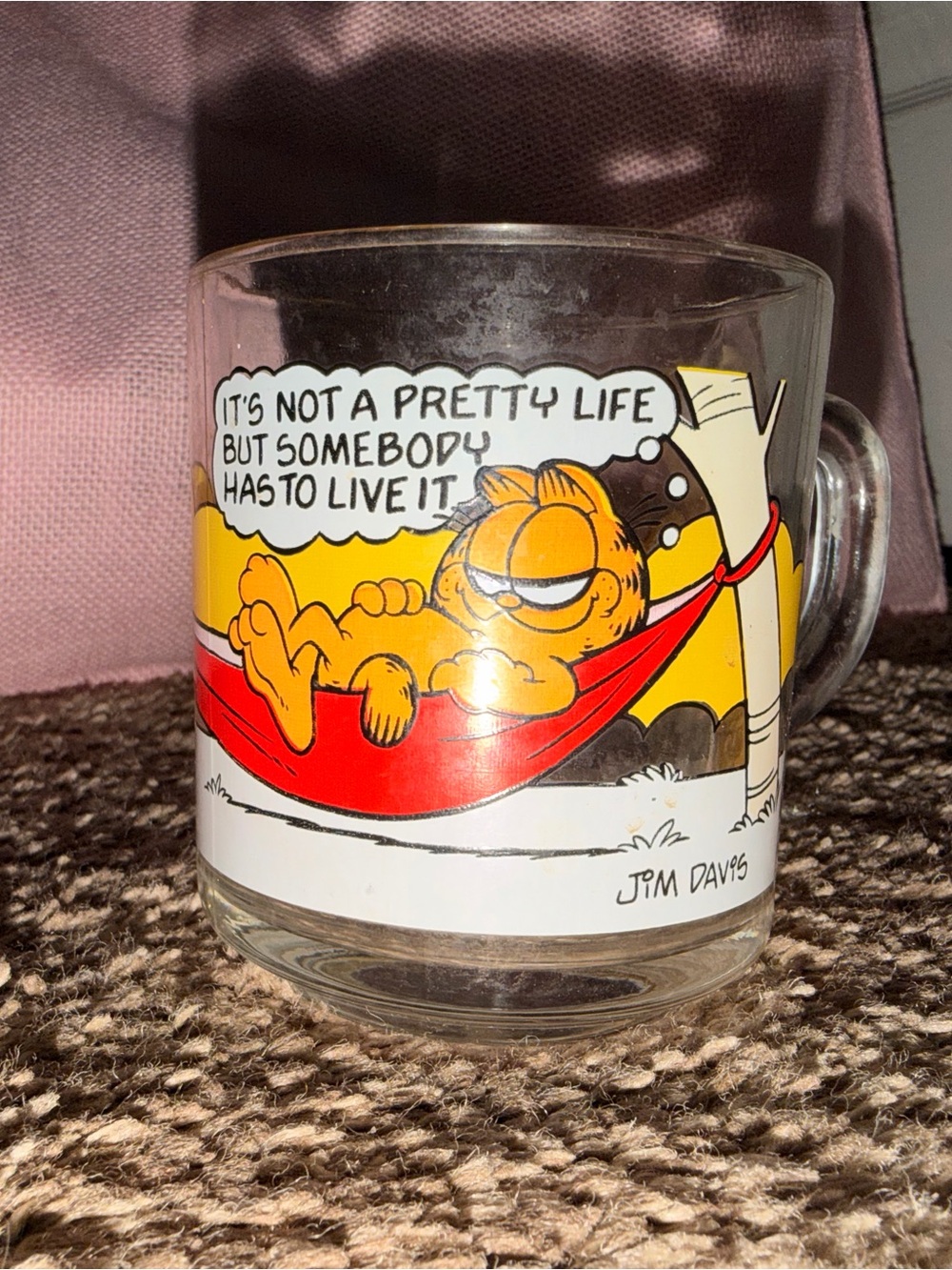 Vintage McDonald's Garfield Glass 1978
